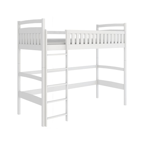 Balta paaugstināta bērnu gulta 70x160 cm Mia – Lano Meble