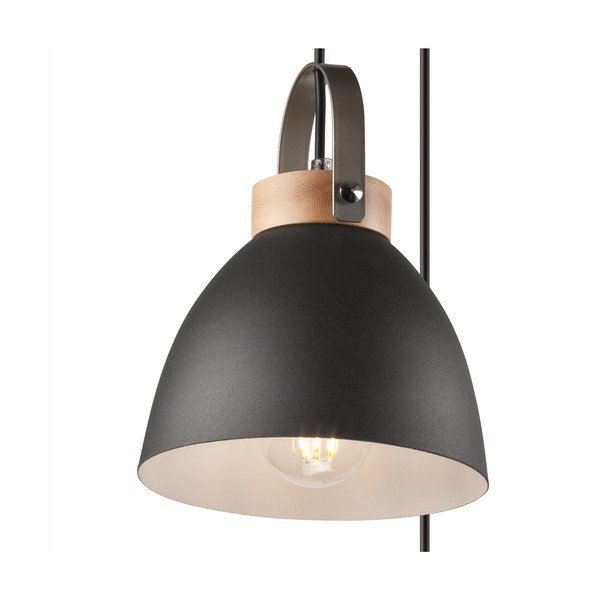 Melna piekaramā lampa ar metāla abažūru ø 37 cm Danielle – LAMKUR-image-3