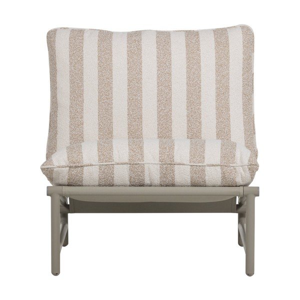 Bēšs metāla/polsterēts dārza atpūtas krēsls Elvo – WOOOD-image-2