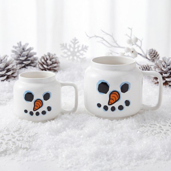 Balta keramikas bērnu krūze latte kafijai 530 ml Snowman – LEGO®-image-2