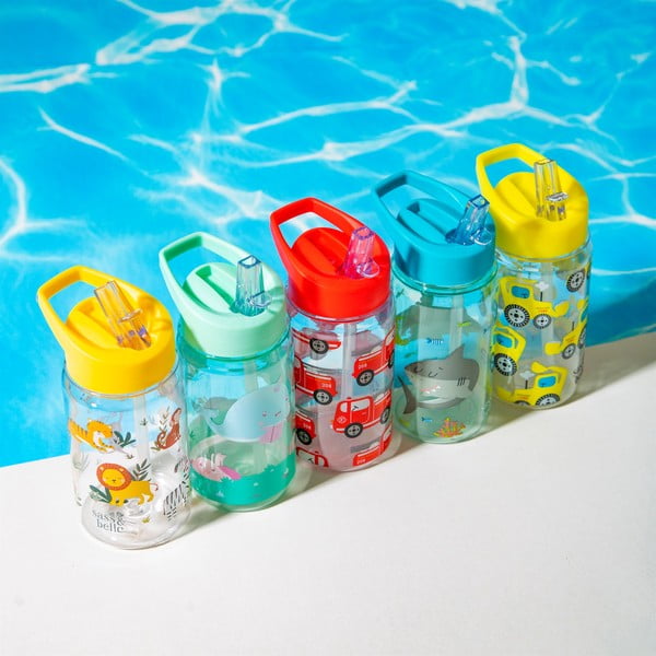 Ūdens pudele ar salmiņu bērniem Sass & Belle Drink Up Engine, 400 ml-image-1