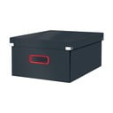 Pelēka kartona uzglabāšanas kaste ar vāku 48x37x20 cm Click&Store – Leitz