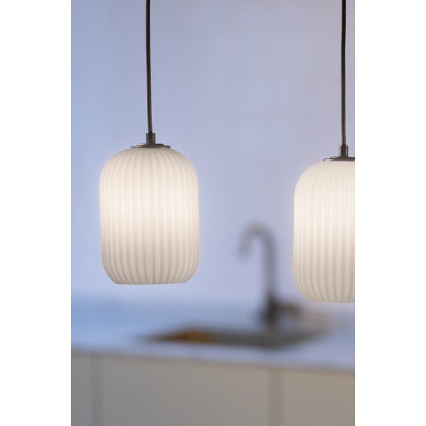 Melna/balta piekaramā lampa ar stikla abažūru 14x72 cm Cava – Markslöjd-image-3