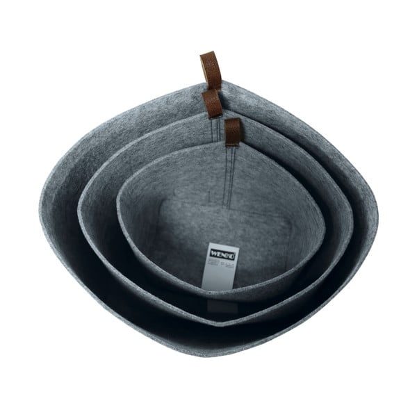 Pelēks auduma grozs Wenko Felt, 30 x 18 cm-image-4