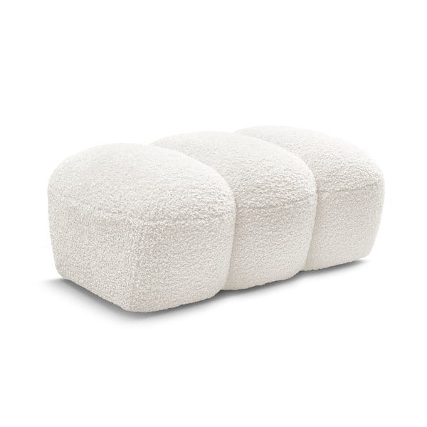 Balts kāju soliņš no buklē auduma Hippolyte – Bobochic Paris-image-3