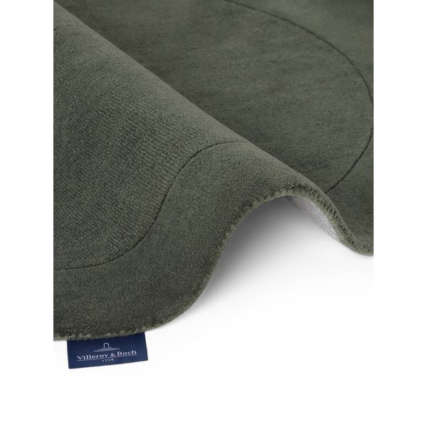 Tumši zaļš ar rokām darināts apaļš paklājs no vilnas maisījuma ø 150 cm Kivi – Villeroy&Boch-image-4