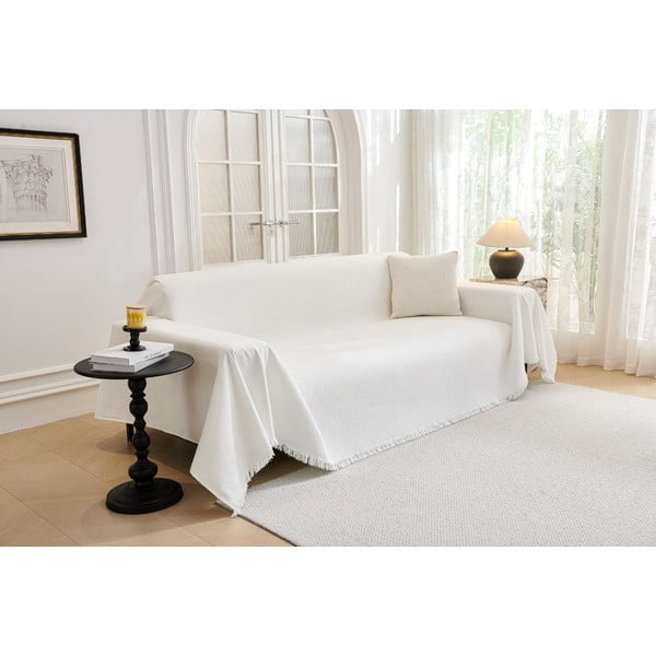 Balts pārvalks dīvānam 2 sēdvietām Talo – Filumi-image-1