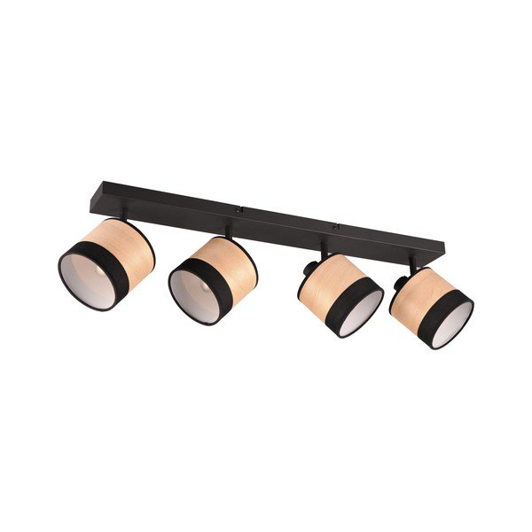 Melna/dabīga toņa griestu lampa ø 12 cm Bolzano – Reality-image-3