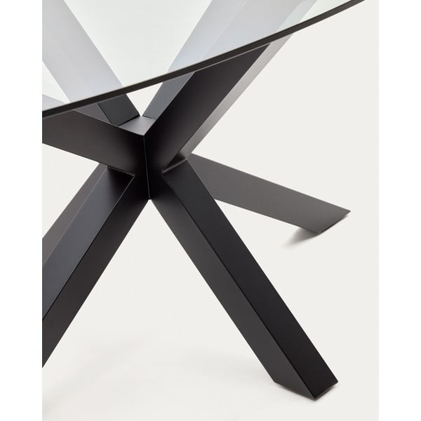 Ēdamgalds ar stikla galda virsmu 100x200 cm Argo – Kave Home-image-4