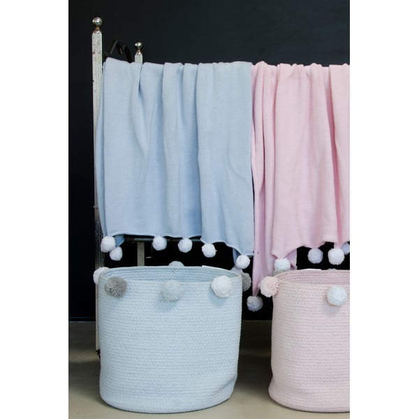 Gaiši zils tekstila bērnu rotaļlietu grozs ø 30x30 cm Bubbly – Lorena Canals-image-3