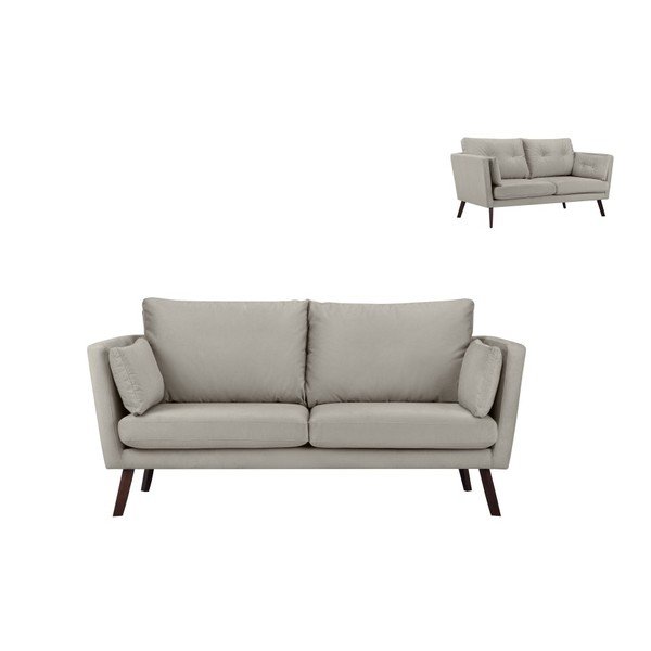 Gaiši pelēks trīsvietīgs dīvāns Mazzini Sofas Elena-image-1
