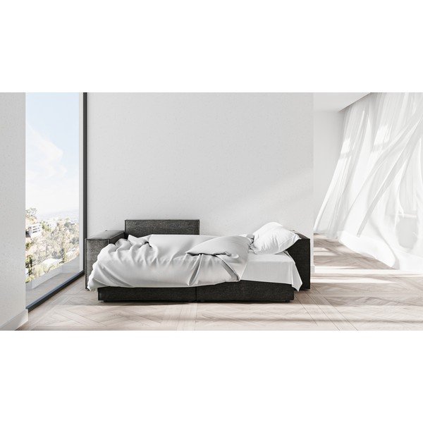 Antracīta pelēks izvelkamais stūra dīvāns Ghado Melow-image-4