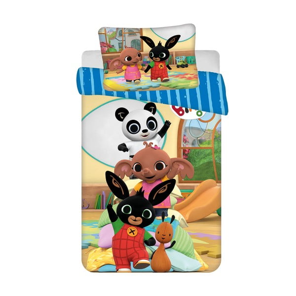 Kokvilnas bērnu gultas veļa bērnu gultiņai 100x135 cm Bing Bunny "Tower" – Jerry Fabrics