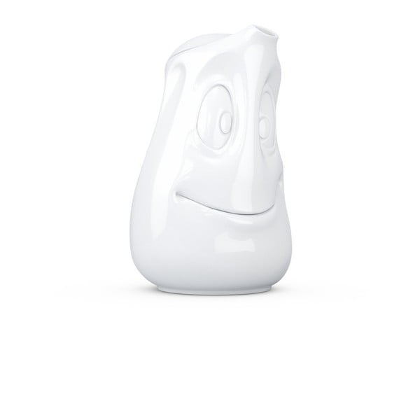 Balta porcelāna tējkanna ar smaidīgu seju 58products, tilpums 1200 ml-image-3