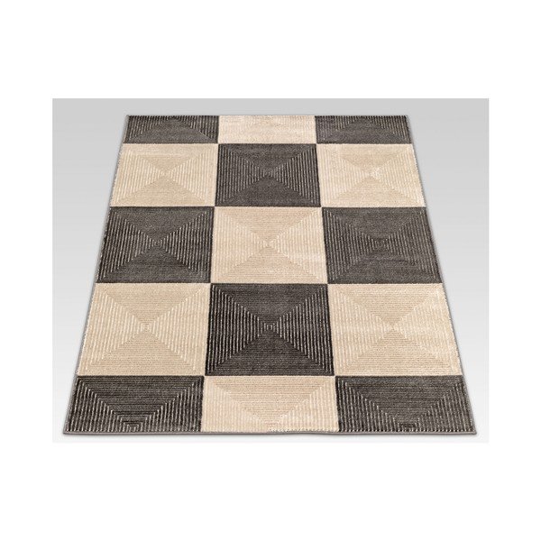 Paklājs Webtappeti Reflex Brown Chess, 140 x 200 cm-image-1