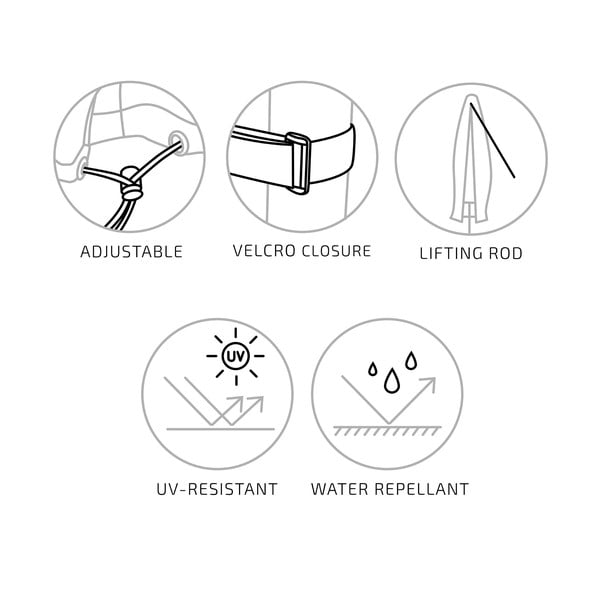 Melns saulessarga pārvalks  ø 35 cm – House Nordic-image-2