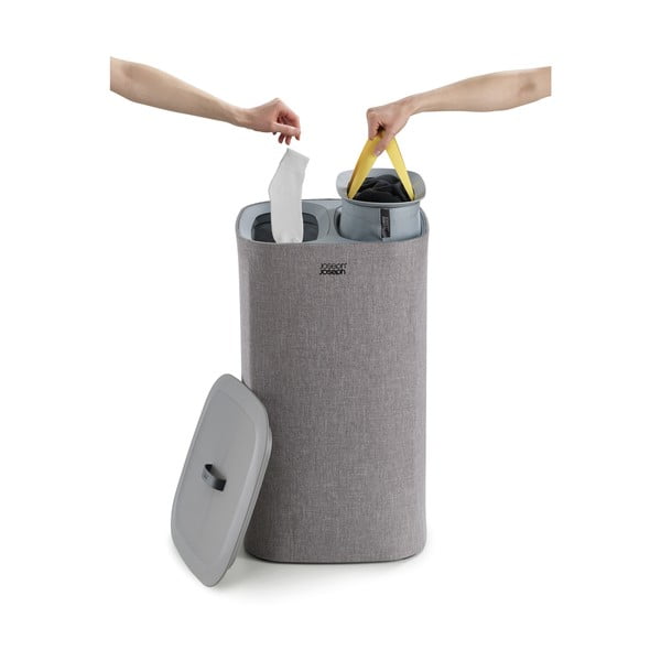 Pelēks veļas grozs no auduma Joseph Joseph Tota, 60 l-image-4