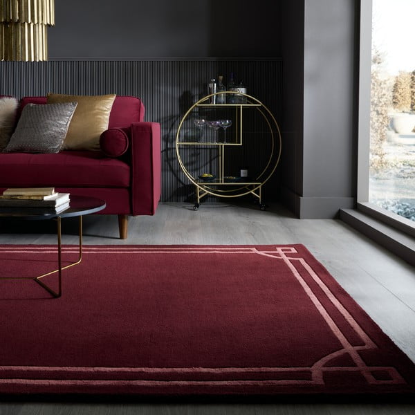 Bordo ar rokām darināts vilnas paklājs 160x230 cm Gatsby – Flair Rugs-image-1