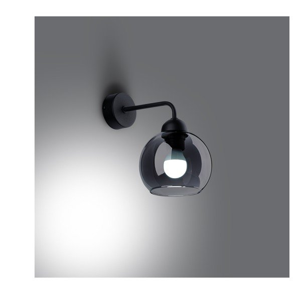 Melna sienas lampa ø 15 cm Grande – Sollux-image-2
