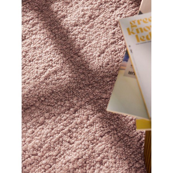 Dūmakaini rozā ar rokām darināts buklē celiņa paklājs 80x200 cm Notting Hill Portobello – Ted Baker-image-2