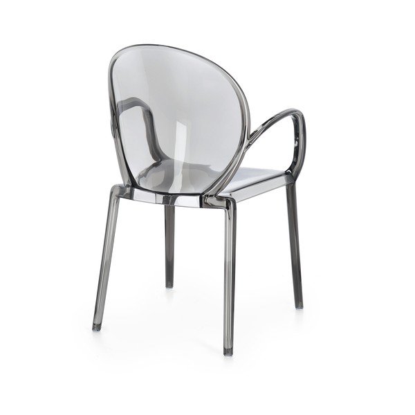 Pelēks plastmasas dārza krēsls Camilla – Bizzotto-image-4