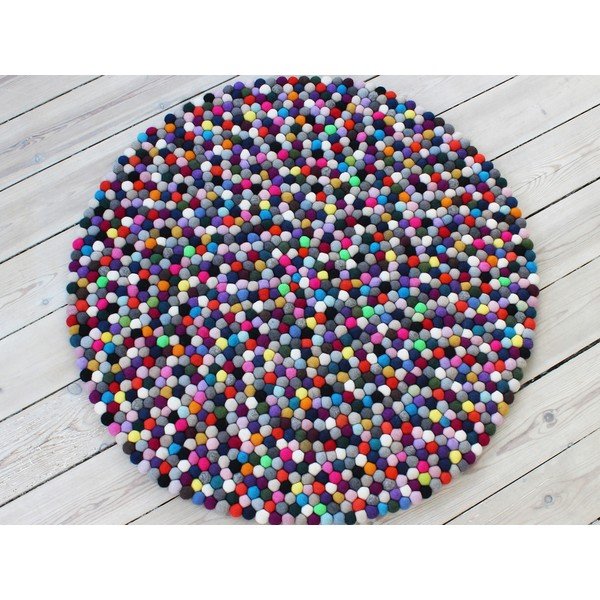 Vilnas bumbiņu paklājs Wooldot Ball Rugs Multi Pang, ⌀ 200 cm-image-1