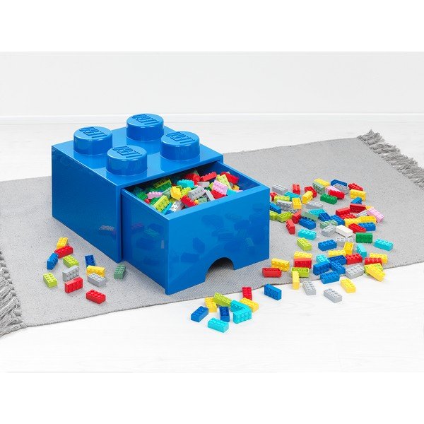 Zila galda kaste ar atvilktni LEGO®, 15 x 16 cm-image-2