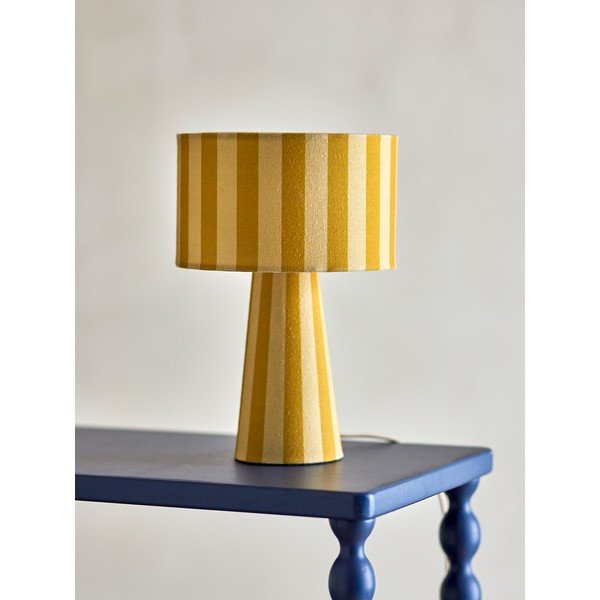 Dzeltena tekstila galda lampa ar auduma abažūru (augstums 30 cm) Emmie – Bloomingville-image-2