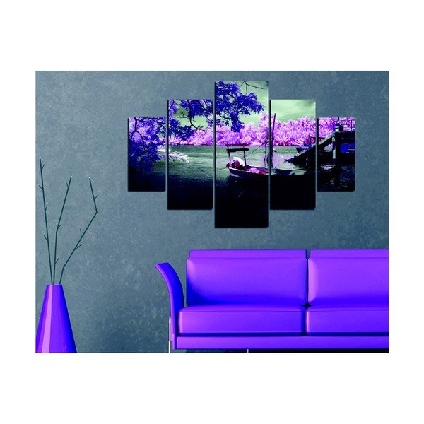 Daudzdaļīga glezna Violets ūdens, 92 x 56 cm-image-1