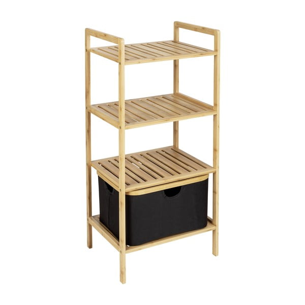 Melns/dabīga toņa bambusa vannas istabas plaukts 44x93,5 cm Ecori – Wenko-image-3