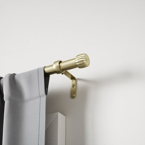 Zelta krāsas tērauda pagarināma aizkaru stanga 91–168 cm Cleo – Umbra-image-2