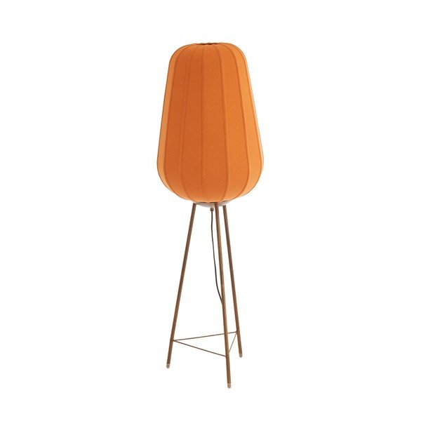 Terakotas oranža stāvlampa ar auduma abažūru (augstums 133 cm) Bibury – Light & Living