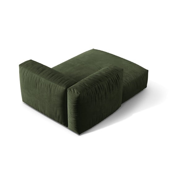 Zaļa samta modulārā dīvāna daļa (ar kreiso stūri) Martina – Micadoni -image-2