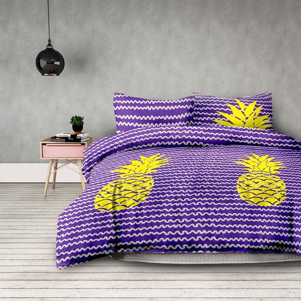 Divvietīga gultas pārklājs AmeliaHome Pineapple, 200 x 220 cm + 70 x 80 cm