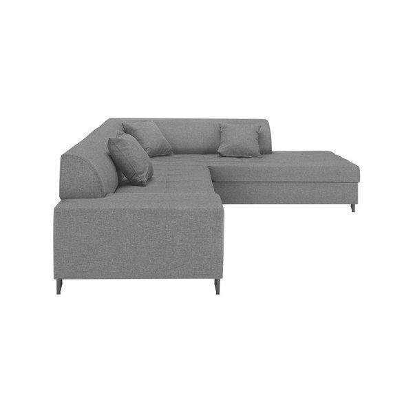 Gaiši pelēks stūra dīvāns ar melnām kājām Cosmopolitan Design Orlando, labais stūris-image-2
