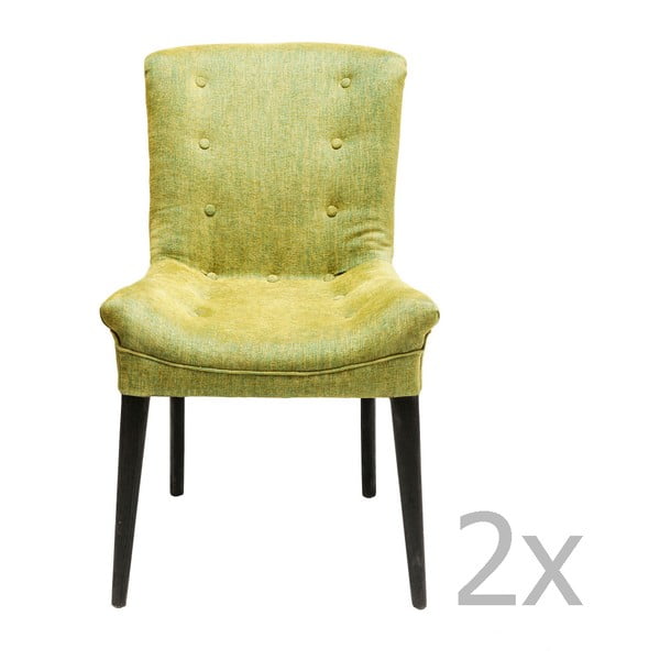 2 tumši zaļu pusdienu krēslu komplekts Kare Design Stay