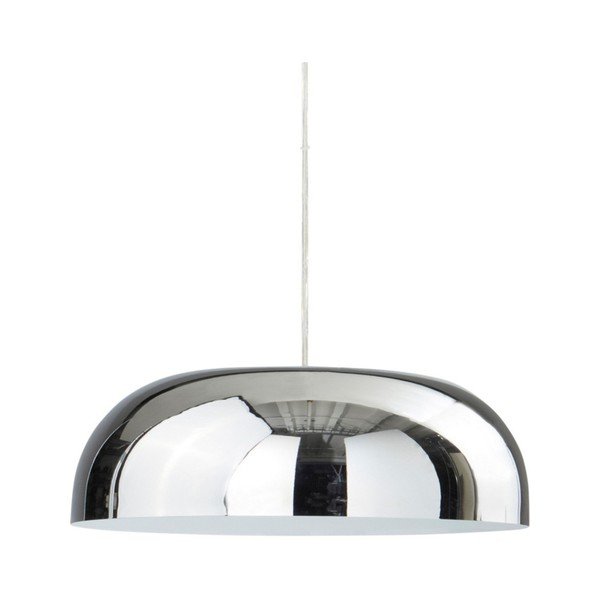 Spīdīgas sudraba krāsas tērauda piekaramā lampa ø 35 cm Ragge – Jotex