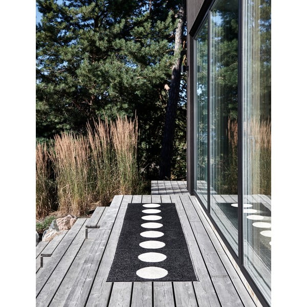 Melnbalts iekštelpu un āra celiņa paklājs 70x225 cm Vera Black – Pappelina-image-4