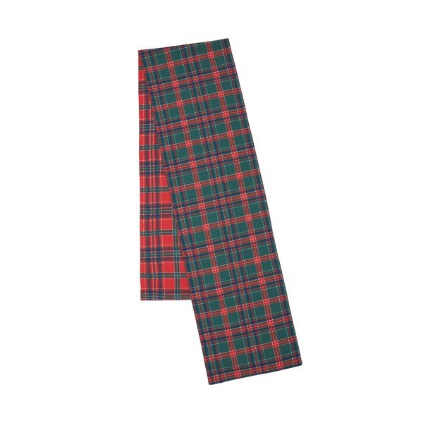 Kokvilnas galda celiņš ar Ziemassvētku motīvu 220x32 cm Christmas Tartan Check – Catherine Lansfield-image-3