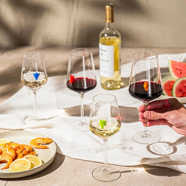 Silikona glāžu marķieri Paty people – VacuVin-image-1