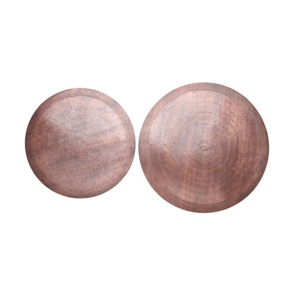 Metāla apaļi kafijas galdiņi vara krāsā (2 gab.) ø 75 cm Talca – Light & Living-image-3