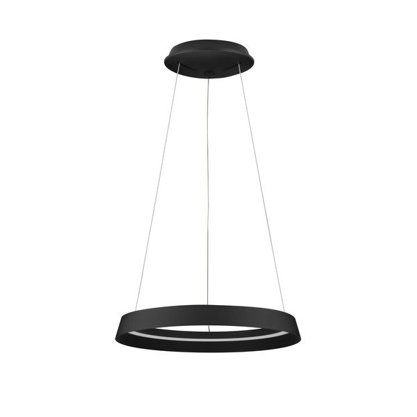 Matēti melna alumīnija LED piekaramā lampa ar regulējamu spilgtumu ar akrila stikla abažūru ø 45 cm Ormi – Nova Luce
