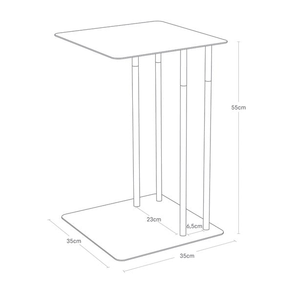 Sānu galdiņš 35x35 cm Plain – YAMAZAKI-image-4