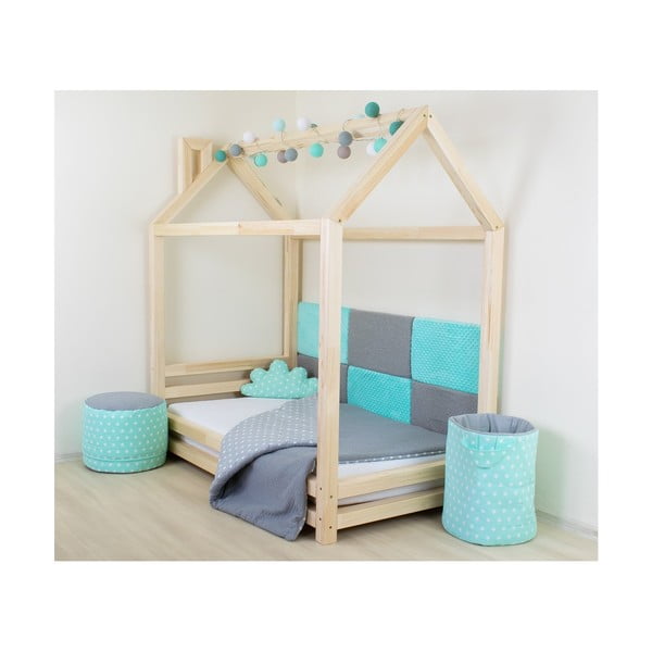 Bērnu gulta no lakotas egles koksnes Benlemi Happy, 120 x 200 cm-image-4