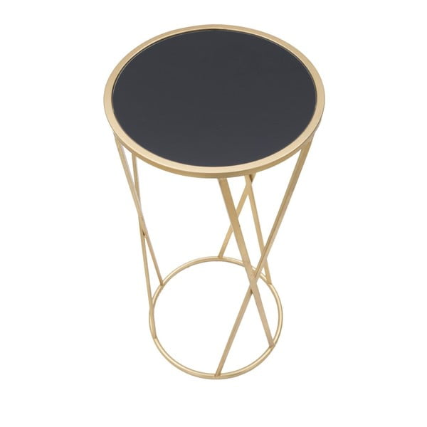 Mauro Ferretti Glam Simple melns un zeltains izvelkamais galds, augstums 75 cm-image-4