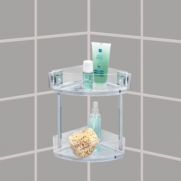 Divlīmeņu stūra plaukts Wenko Vacuum-Loc, 19,5 x 28 cm, pašturošs, 19,5 x 28 cm-image-1