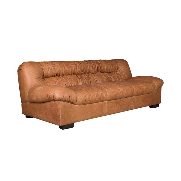 Konjakbrūns ādas dīvāns 214 cm Douglas – Dutchbone-image-2