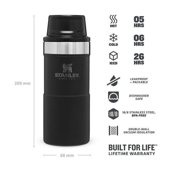 Melna termokrūze 350 ml – Stanley-image-3