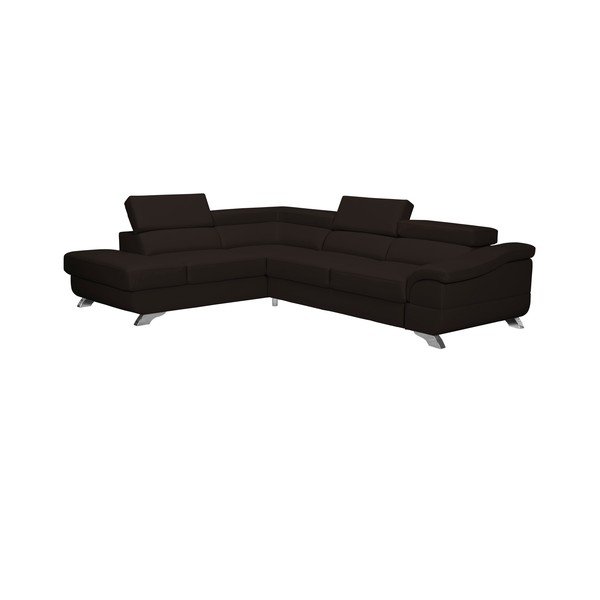 Tumši brūna Windsor & Co Sofas Gamma dīvāns, kreisais stūris-image-1