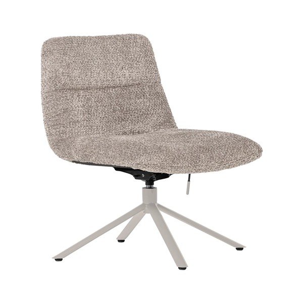 Gaiši pelēks grozāms atpūtas krēsls no buklē auduma Soren – WOOOD